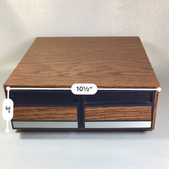Storage & Organization Vintage Audio Cassette Storage Two Drawer Case